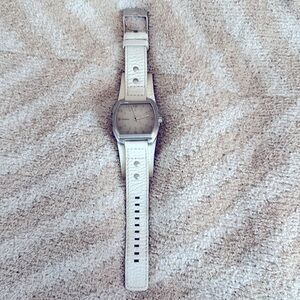 Fossil White Leather Band Watch